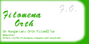 filomena orth business card